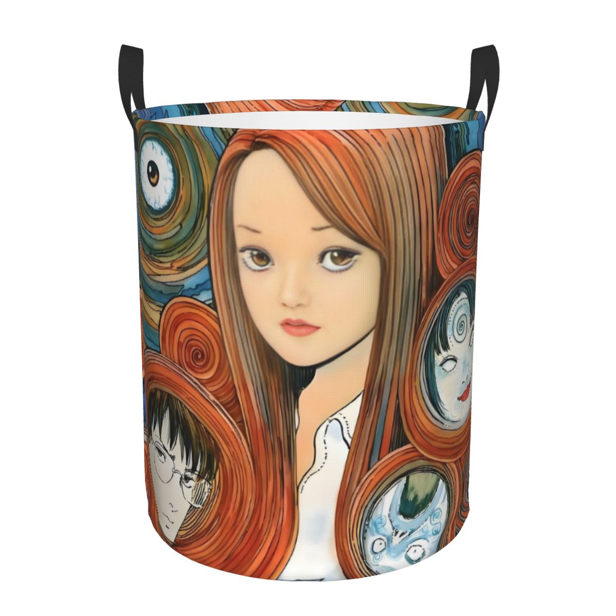 Women Accessories Hamper - ญี่ปุ่น จุนจิ อิโตะ อะนิเมะสยองขวัญ ตะกร้าใส่ผ้า ตะกร้าเก็บของขนาดใหญ่