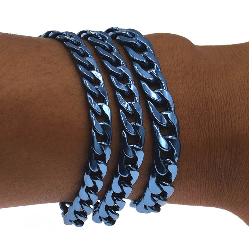 Women Accessories Store - ห่วงโซ่มือสำหรับบุรุษสร้อยข้อมือ Cuban Link สร้อยข้อมือผู้ชายอุปกรณ์เสริมแฟชั่น Unisex เครื่องประดับของขวัญ
