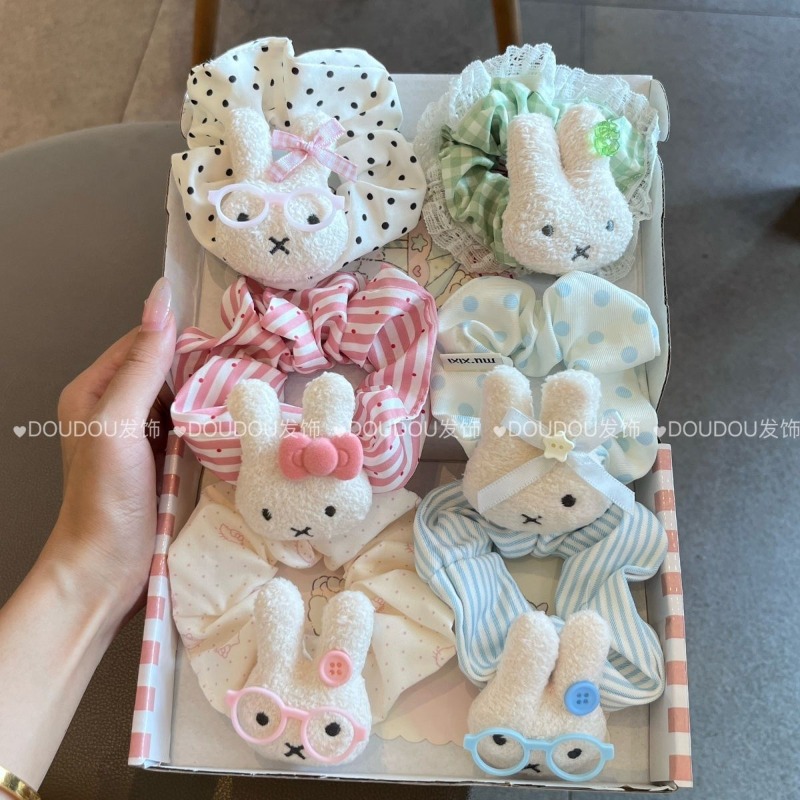 Women'S Accessories List - ที่รัดผมมิฟฟี่น่ารักแบบใหม่ ที่รัดผมรูปกระต่ายการ์ตูนคาวาอี้ รูปหัวใจ สำหรับมัดผมหางม้า มัดผมทรงบัน ของขวัญสำหรับสาวๆ