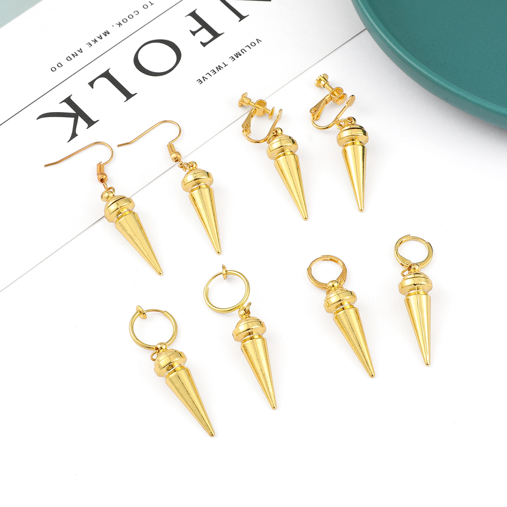 Women'S Ear Accessories - ต่างหูแฟชั่นสไตล์อนิเมะสีทอง ดีไซน์เรียบง่าย เหมาะสำหรับคอสเพลย์ เครื่องประดับสุดหรู โดดเด่นมีเอกลักษณ์ สำหรับผู้หญิง