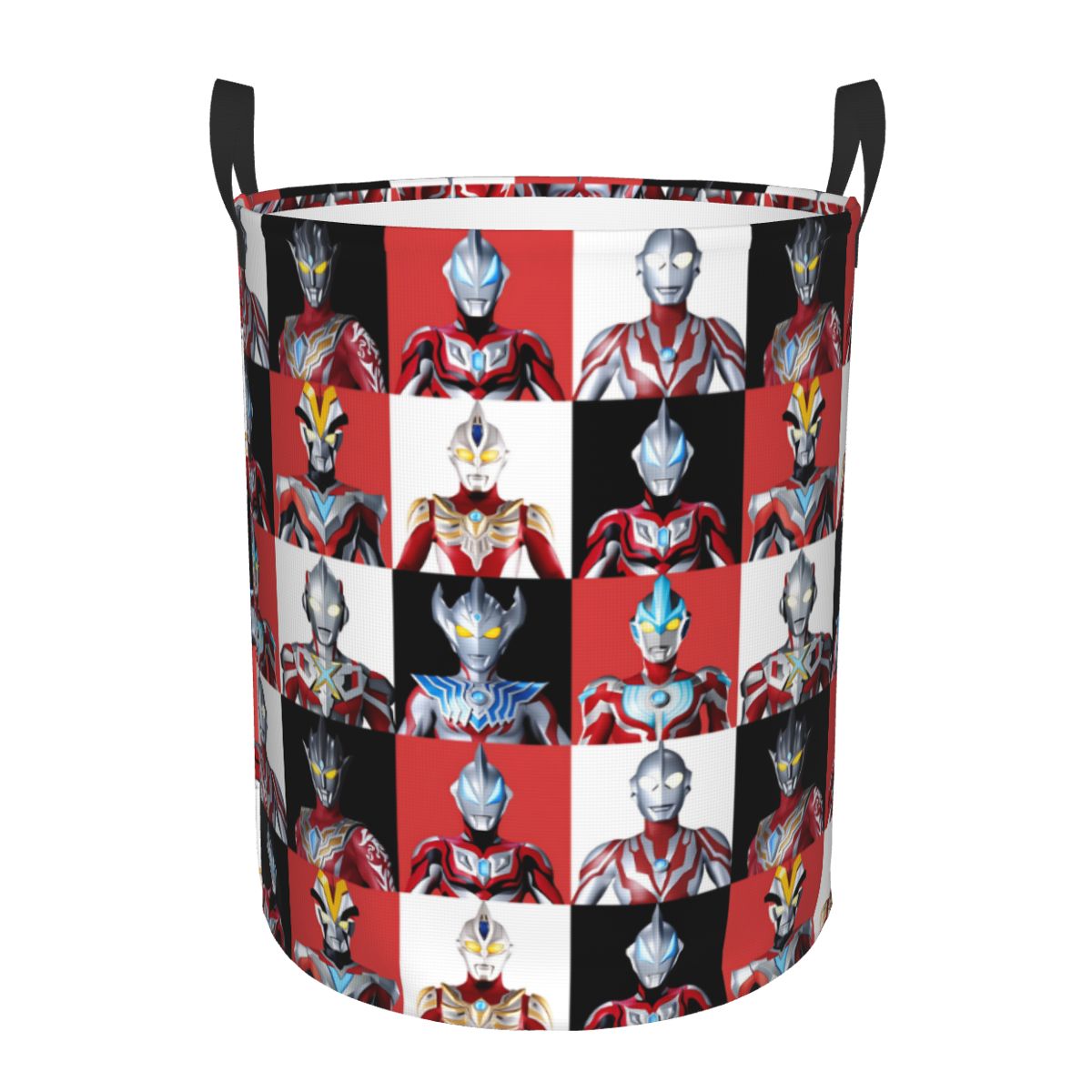 Women Accessories Hamper - ตะกร้าใส่ผ้าลายตารางหมากรุกอุลตร้าแมน คอมิกส์ ตะกร้าเก็บของขนาดใหญ่ อะนิเมะ การ์ตูน ผู้ชาย