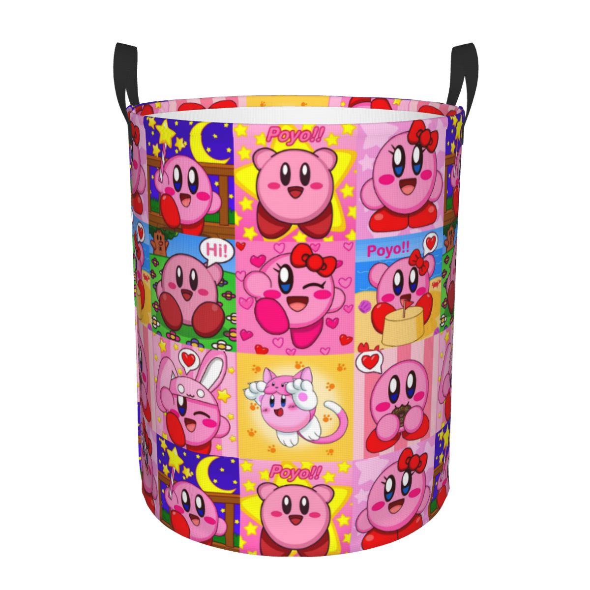 Women Accessories Hamper - K-Kirbys Anime Laundry Hamper ตะกร้าเก็บของขนาดใหญ่ การ์ตูน