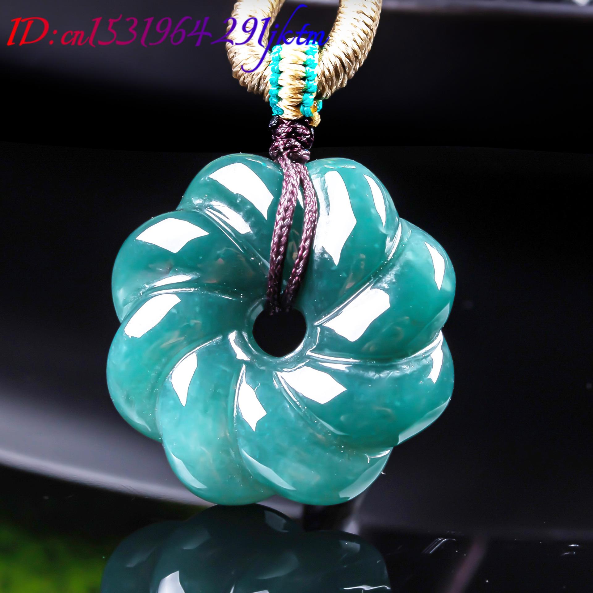 จี้สร้อยคอหยกพม่าแท้รูปดอกไม้  - Woman Accessory บทวิจารณ์และราคา