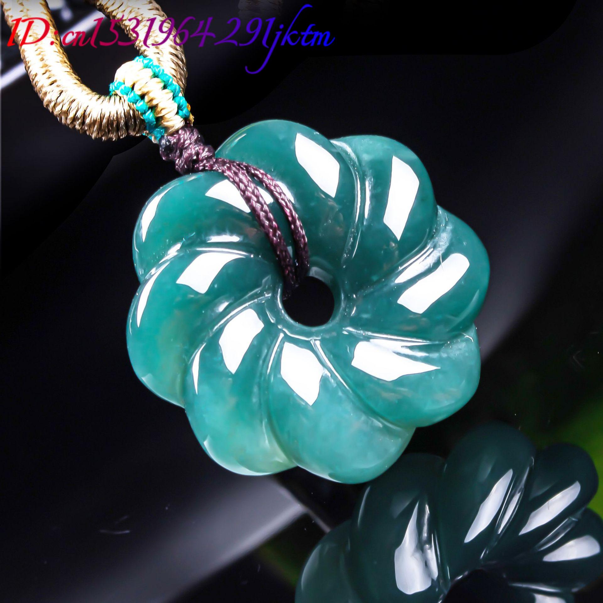 จี้สร้อยคอหยกพม่าแท้รูปดอกไม้  - Woman Accessory บทวิจารณ์และราคา