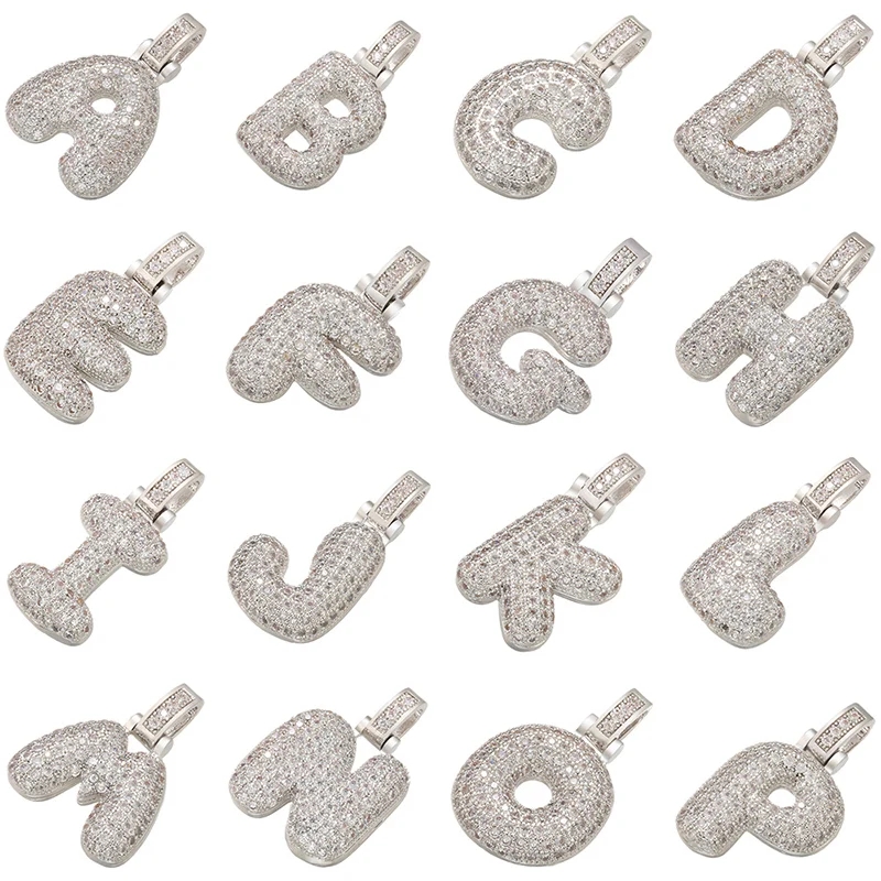 จี้ตัวอักษรสีเงินขนาด 20x29 มม - Charm Necklace Dainty บทวิจารณ์และราคา