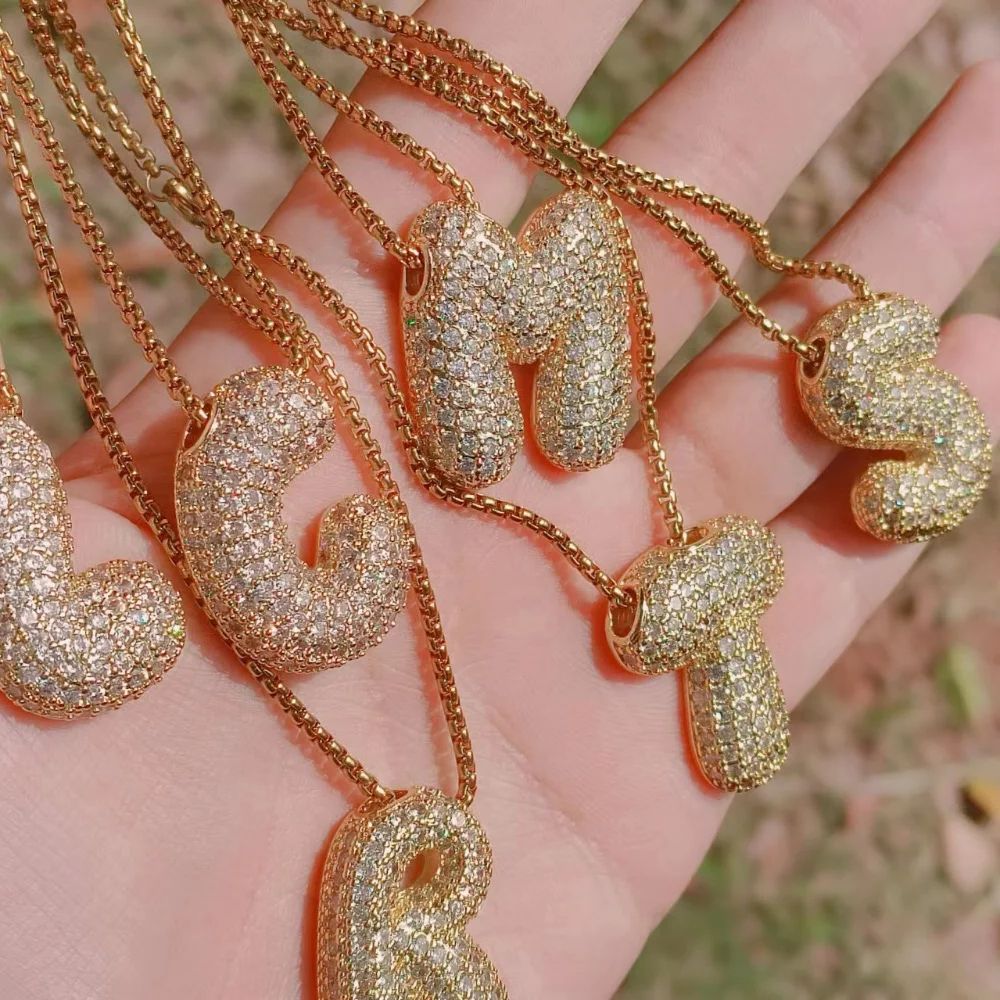 Luxury Cubic Zircon บอลลูนตัวอ - Charm Necklace Dainty บทวิจารณ์และราคา