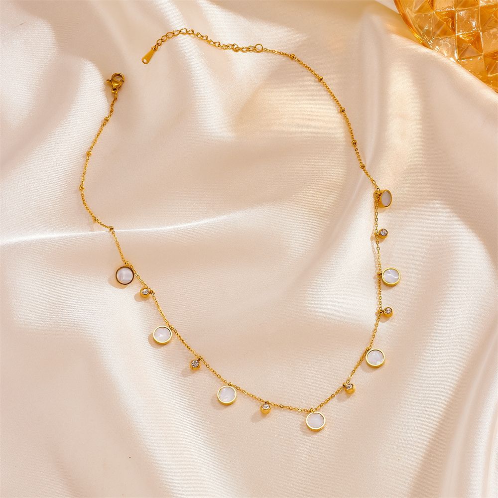 สร้อยคอโชคเกอร์ประดับเปลือกหอย - Charm Necklace Dainty บทวิจารณ์และราคา