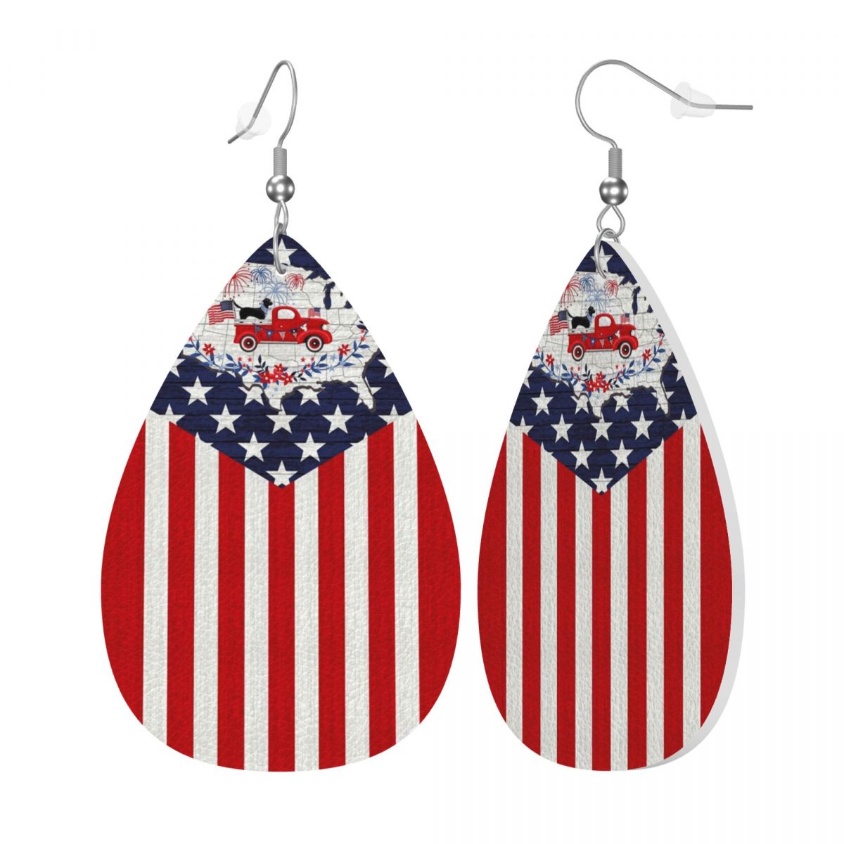 ต่างหูหนังรูปแผงธงชาติหลายประเ - Women Accessories Usa บทวิจารณ์และราคา