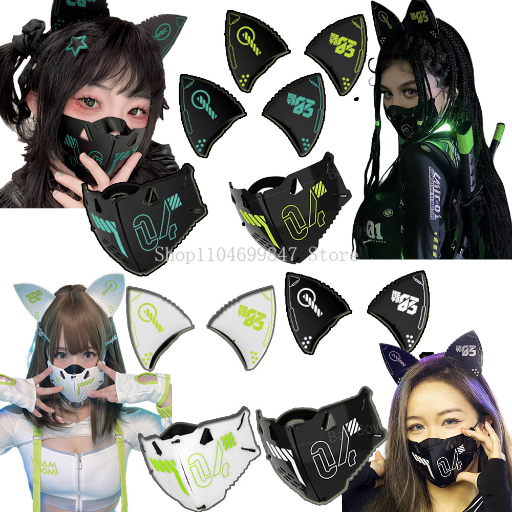 ไซเบอร์พังก์หน้ากากเมชาหูแมวเค - Women'S Ear Accessories บทวิจารณ์และราคา