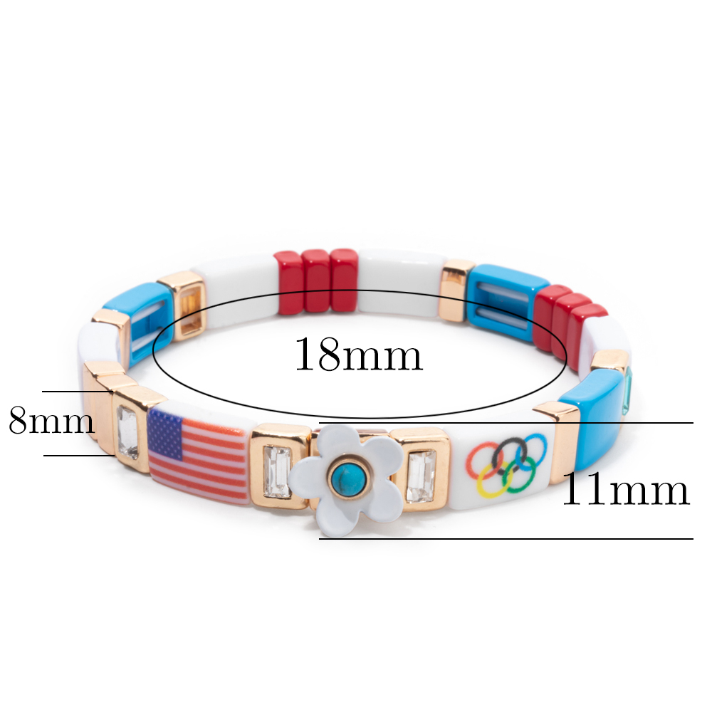 กำไลข้อมือลายธงชาติอเมริกา ดีไ - Women Accessories Usa บทวิจารณ์และราคา
