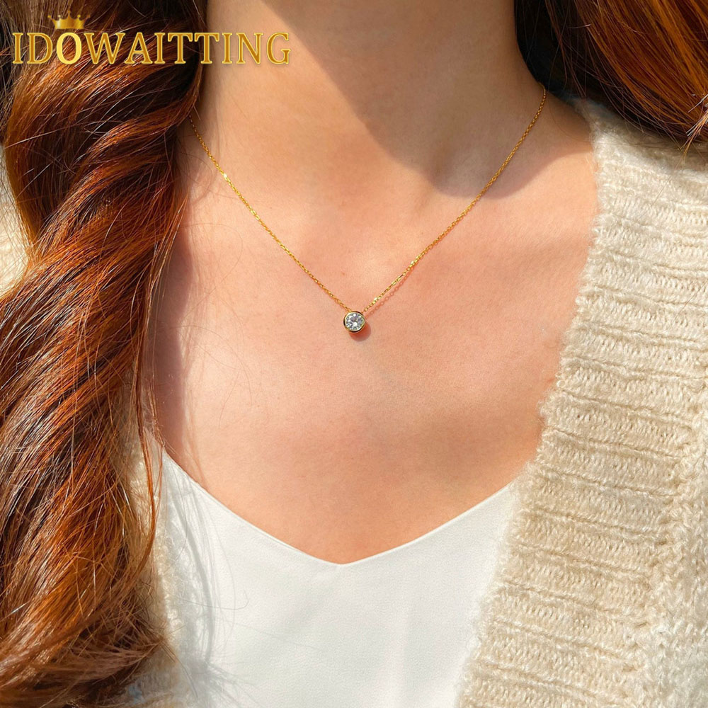 สร้อยคอเงินแท้ 925 ประดับเพชร  - Charm Necklace Dainty บทวิจารณ์และราคา